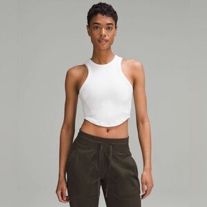 NWOT Lululemon Hold Tight Cropped Tank Top
White